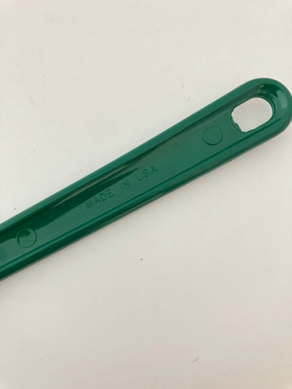 Ultratemp Slotted Serving Spoon Green Plastic Heat Resistant Made USA Vintage